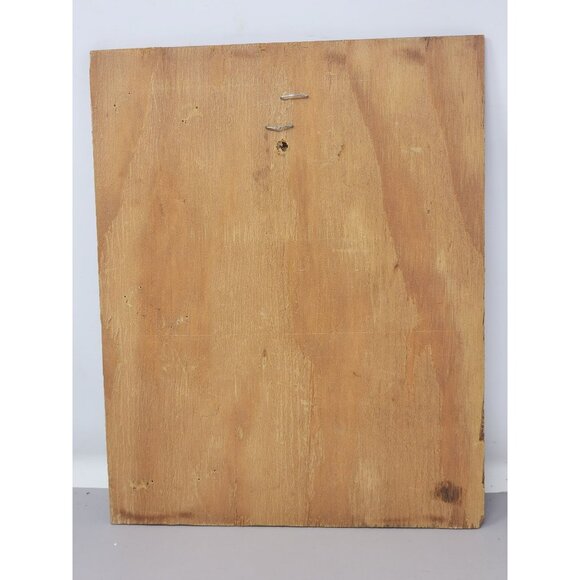 Vintage Great Grey Owl With Owlets‎ Wooden Wall Nature Scene Signed Steve Miller - Picture 2 of 8